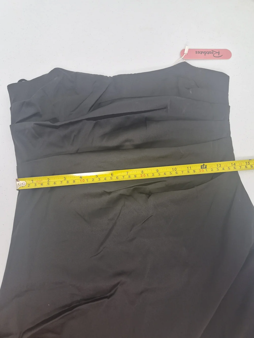 14/16 Black Strapless Handkerchief Hem Dress - Big Girls